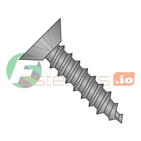 Newport Fasteners Sheet Metal Screw, #8 x 5/8 in, Black Oxide Steel Flat Head Phillips Drive, 10000 PK 126391